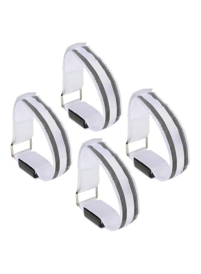 Led Wristband 4 Pack Light Up Bracelets Led Armbands Glow In The Dark Safety Wrist Band For Parties Concerts Festivals Night Run White