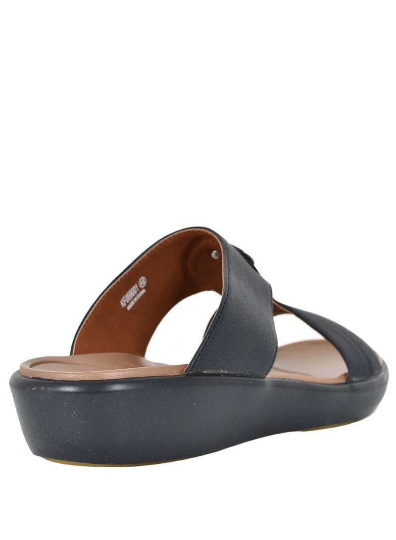 Mens Ferrini Slip-On Arabic Sandals Navy