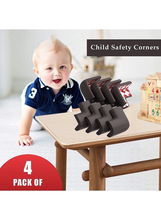 4 Corner Guards;Cushions U Shaped Large Size Extra Thick Pack Of 4 Brown