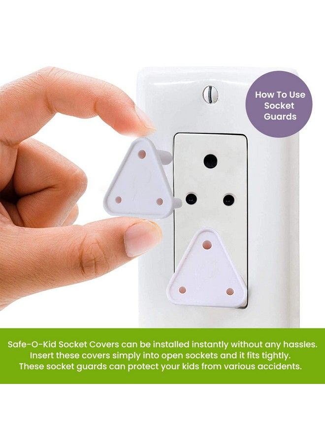 Safe O Kid Socket Guards For Baby Safety White Pack Of 15