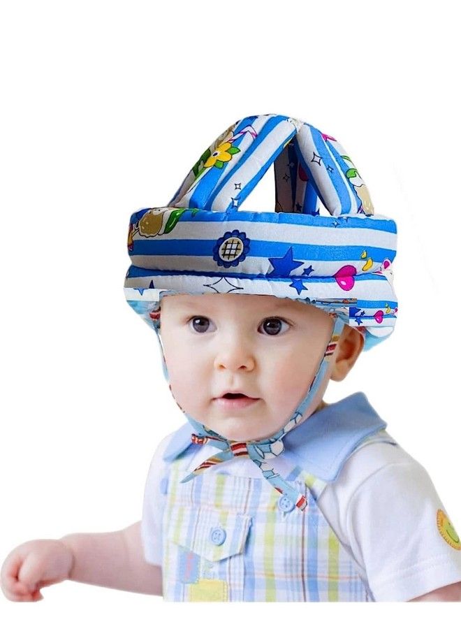 Baby Infant Toddler Helmet No Bump Safety Head Cushion Bumper Bonnet Adjustable Protective Multi Printed Cap Child Safety Headguard Hat For Running Walking Crawling Safety Helmet For Kid (Multicolour)