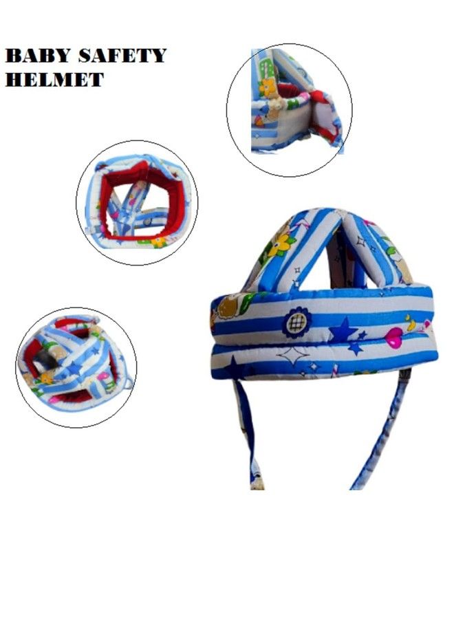 Baby Infant Toddler Helmet No Bump Safety Head Cushion Bumper Bonnet Adjustable Protective Multi Printed Cap Child Safety Headguard Hat For Running Walking Crawling Safety Helmet For Kid (Multicolour)