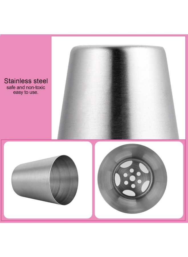 10-Piece Sphere Ball Tip Icing Nozzle Silver 3.7 x 3.7 x 4.1centimeter
