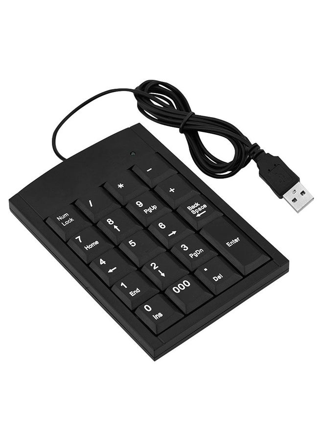 Mini USB Numeric Keyboard For Laptop Black