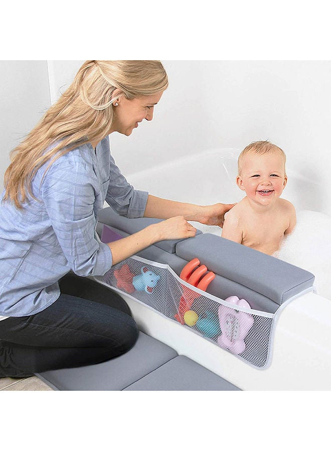 Deong Comfortable Baby Bath Kneeler And Elbow Rest Pad Set – 1.5 Inch Thick Bathtub Kneeling Pad With Toy Organizer Pockets, Quick Drying, Foldable, Non - Slip For Baby And Toddler Bathing