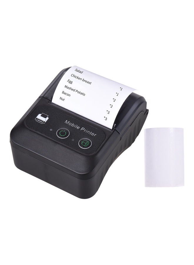 Portable Thermal Receipt Printer Black