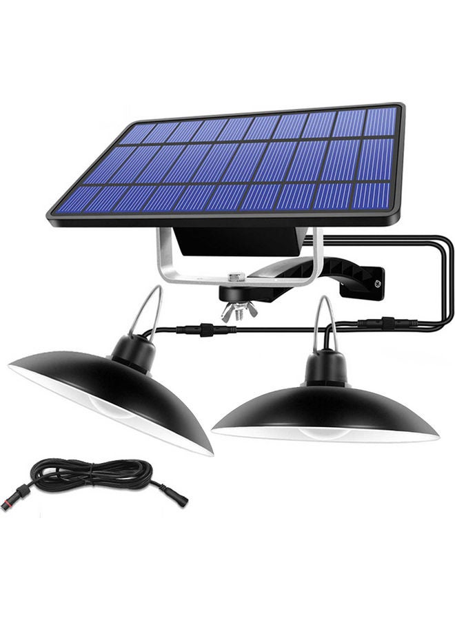 Double-Headed Solar Retro Ceiling Lamp Black/Blue