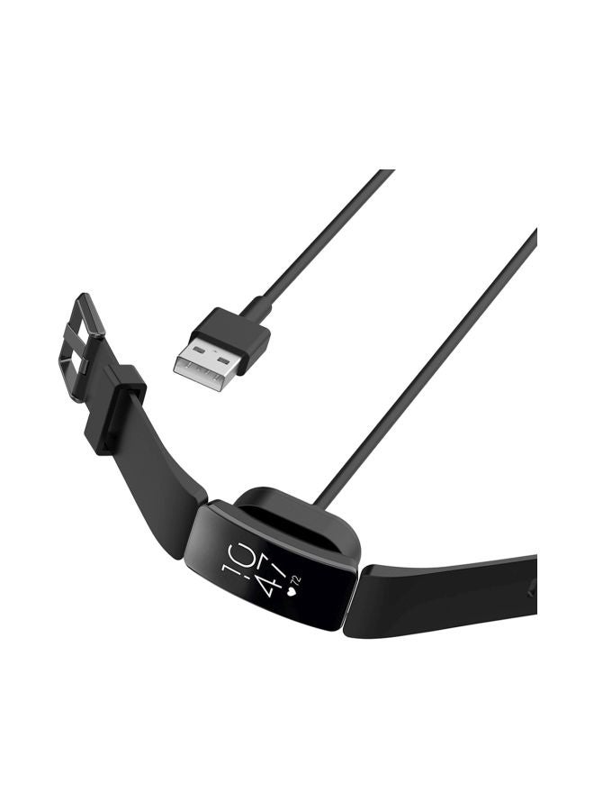 USB Charger For Fitbit Inspire/Inspire HR 15centimeter Black