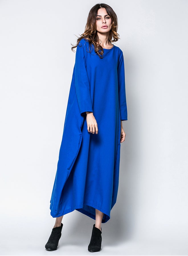 Long Sleeve Islamic Dress Blue