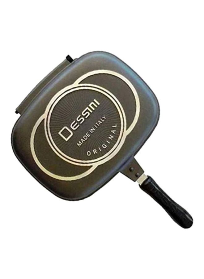 Double Sided Grill Pan Black/Silver 45x7.5x36cm