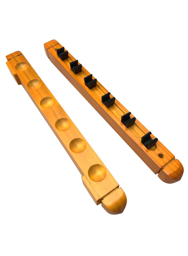 Six Billiard Cue Wall Rack