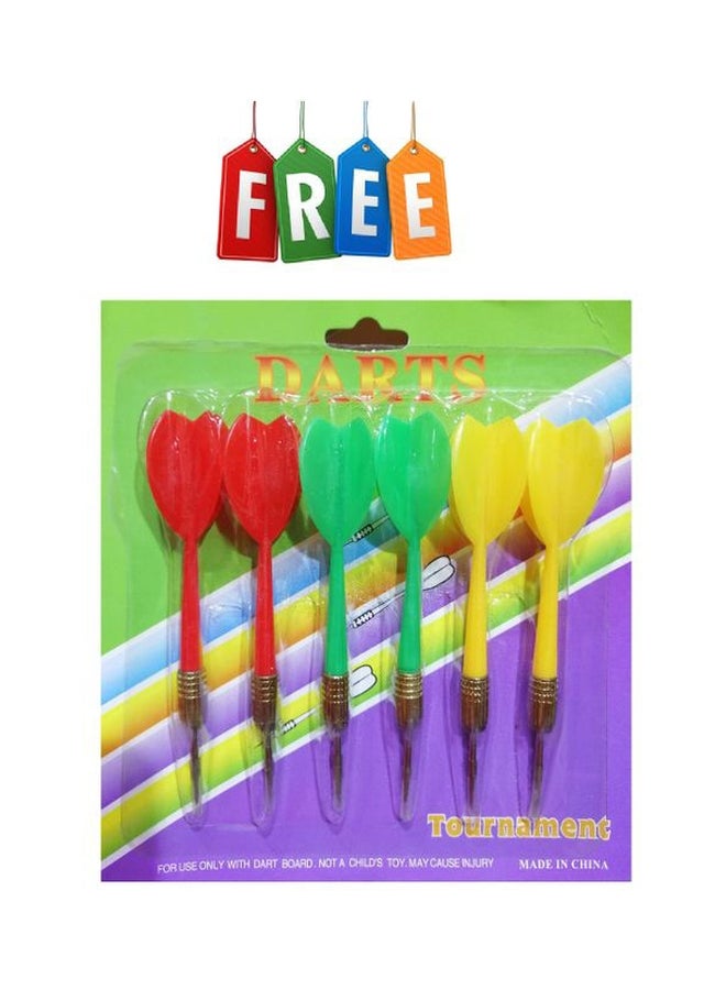 Wooden Darts Board With Dart - 42 cm 42cm