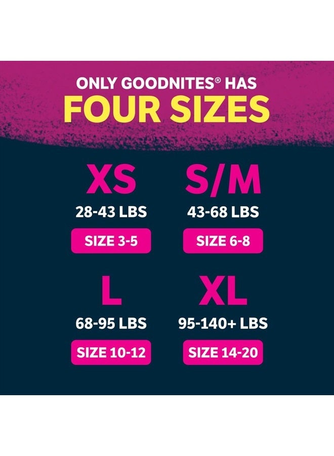Goodnites Girls' Nighttime Bedwetting Underwear, Size Extra Small (28-43 lbs), 15 Ct