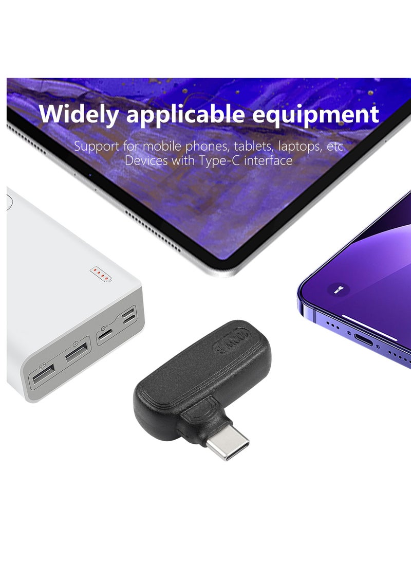 100W PD DC 7.4mm x 5.0mm Female(7.4mm x 0.6mm) Input to USB Type C Male Power Charging Adapter,Uilt-in with PD Automatic Identification Induction Chip,for Tablets,Phones,Laptops(7450 B)