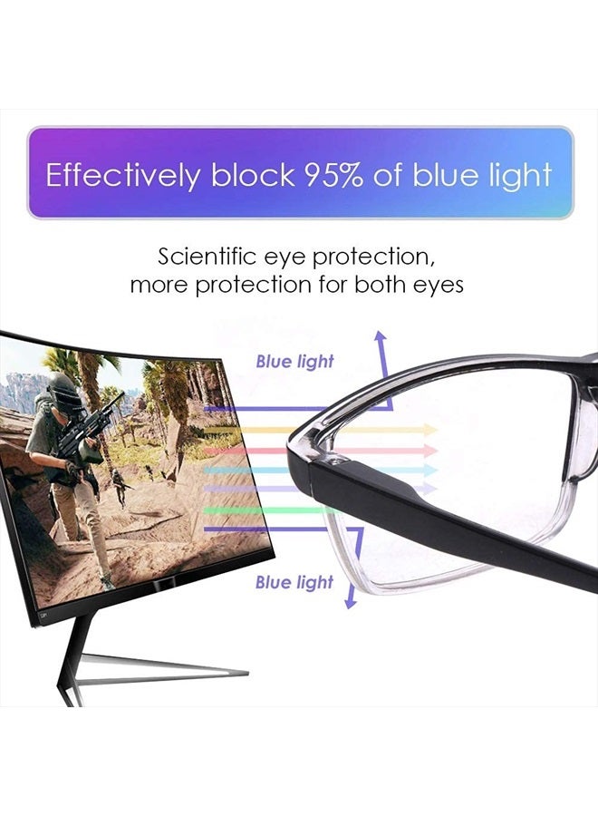 4Pcs Anti-Blue-ray Reading Glasses Portable Ultra-Light Readers(2.0X)