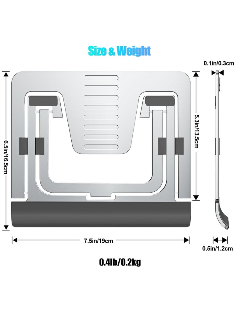 Tablet Stand Adjustable & Foldable, Slim Portable Aluminum Tablet Holder for Desk, Compatible with iPad Pro/Air/Mini, Samsung Tab, Surface Pro, Kindle Fire (7-13
