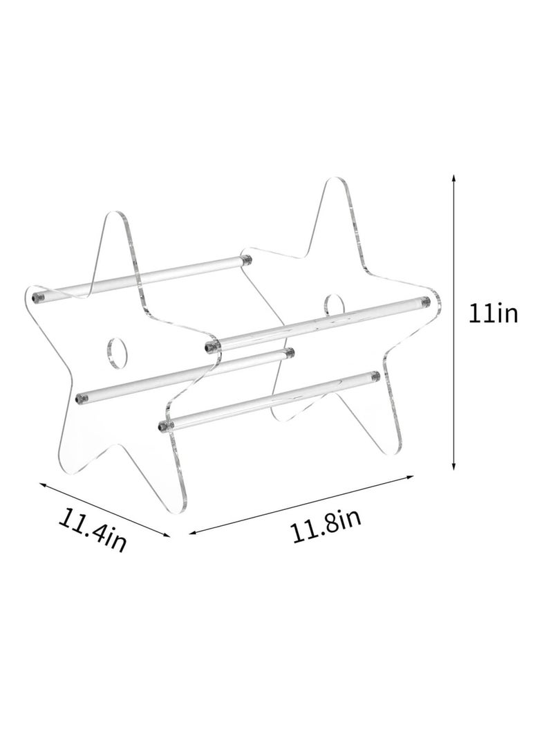 Vinyl Record Storage Stand, Metal Vinyl Record Storage with Side Baffles, Clear CD Organizer Holder for Single and Gatefold Albums for Protecting Files, Albums, Books, Magazines Record Organizer