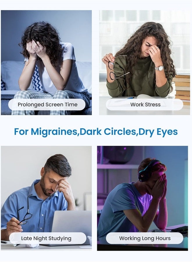 Eyeris1 Father Day Gifts Eye Massager, Gifts for Dad/Mom, Face Massager for Migraine Relief, Eye Care Mask Massager, Relax Reduce Eye Strain Dry Eye Improve Sleep, Birthday Gifts for Women/Men