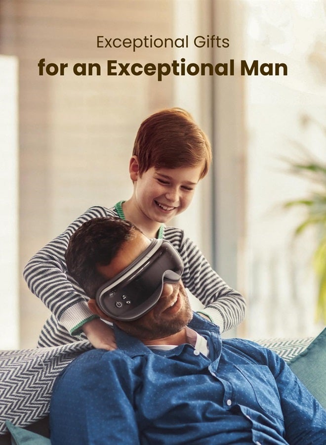 Eyeris1 Father Day Gifts Eye Massager, Gifts for Dad/Mom, Face Massager for Migraine Relief, Eye Care Mask Massager, Relax Reduce Eye Strain Dry Eye Improve Sleep, Birthday Gifts for Women/Men