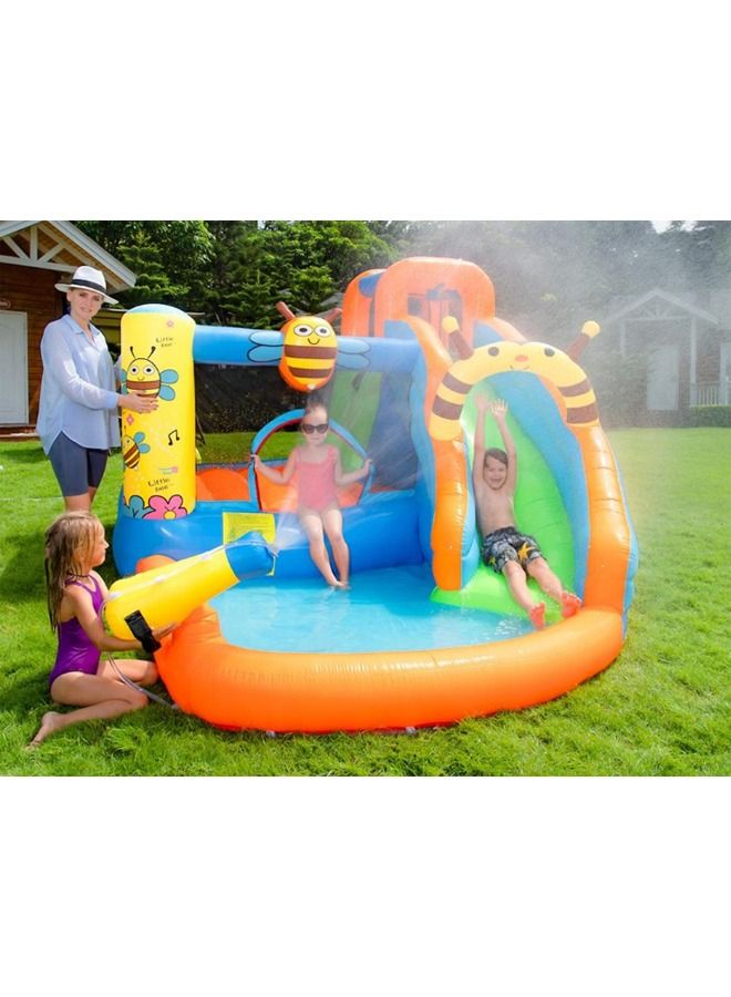 Mini Inflatable Bounce House Slide Outdoor Jumping Castle Water Slide With Pool For Kids