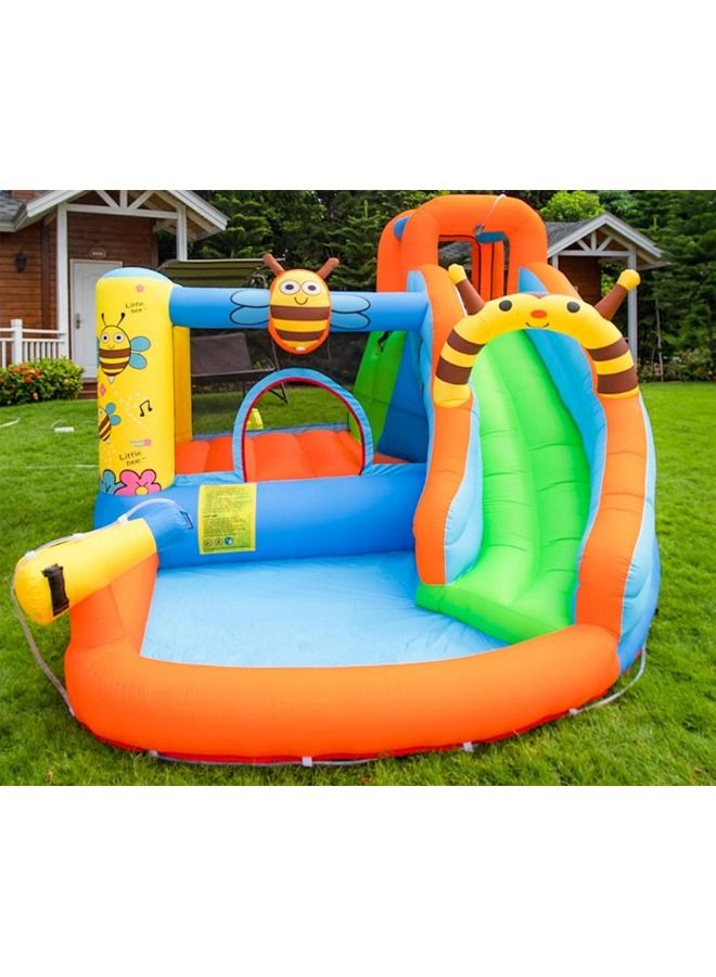 Little Bee Yard Inflatable Bouncer Castle House Water Slide For Kids Jumping