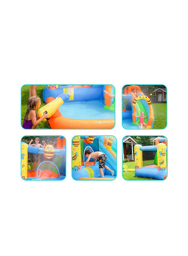 Bee Theme Inflatable Jumping Castle With Slide And Water Gun 355x300x205cm