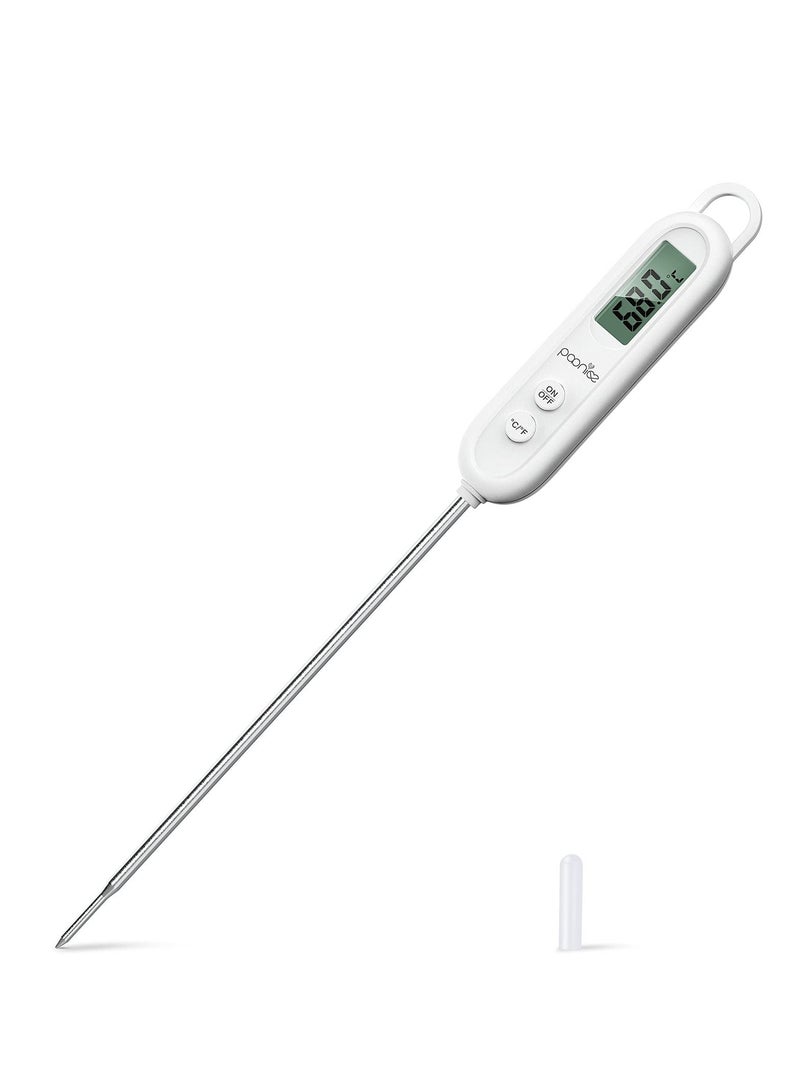 Instant Read Meat Thermometers for Cooking, LCD Display Digital Food Thermometer with 5.5in Long Probe, Cooking Thermometer with Auto Shutdown for Kitchen, Baking, Frying, Grilling, BBQ