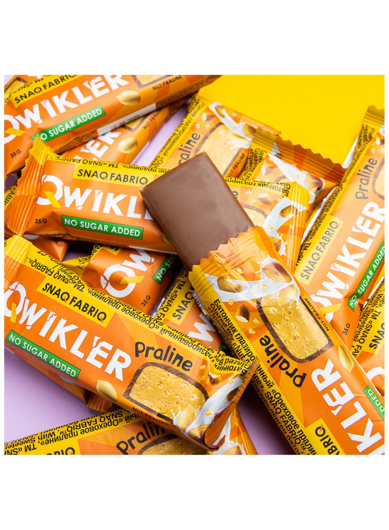 Qwikler Bar with Nut Praline No Sugar Added 12x35g