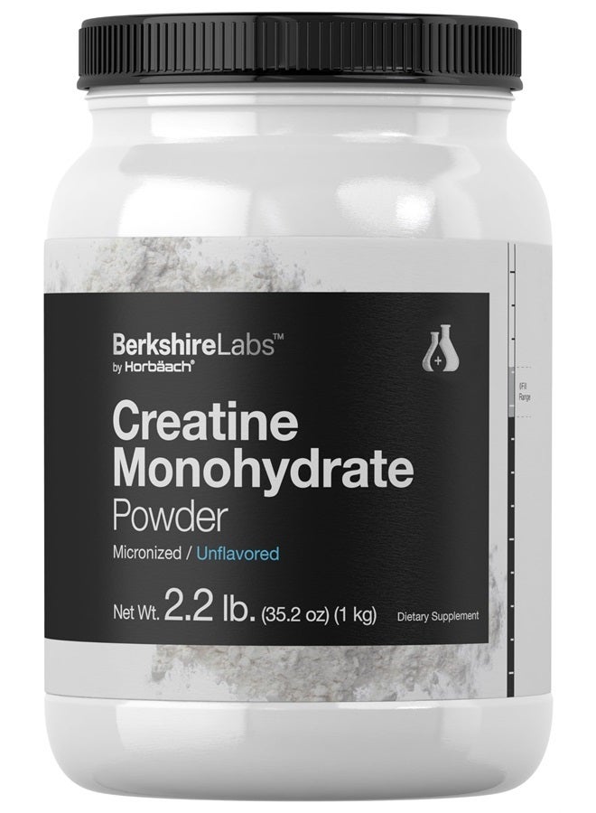 Creatine Monohydrate Powder | 2.2lbs (35.2 oz) | HPLC Purity Tested | Vegetarian, Non-GMO, & Gluten Free Supplement