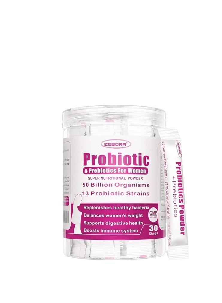 Probiotics for Women with Prebiotics & cranberry 50-Billion-CFUs 13 Strains  30pkts