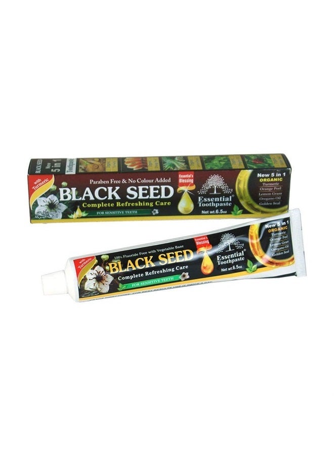 Organic Black Seed Essential Toothpaste 5 in 1 100% Fluoride Free & Vegetable Base for Seneitive Teeth.