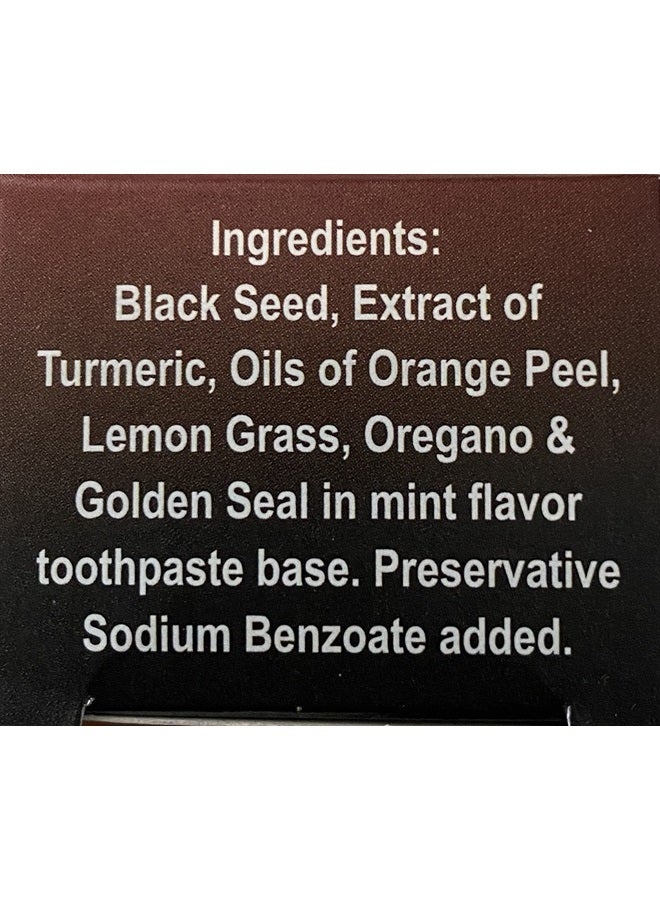 Organic Black Seed Essential Toothpaste 5 in 1 100% Fluoride Free & Vegetable Base for Seneitive Teeth.