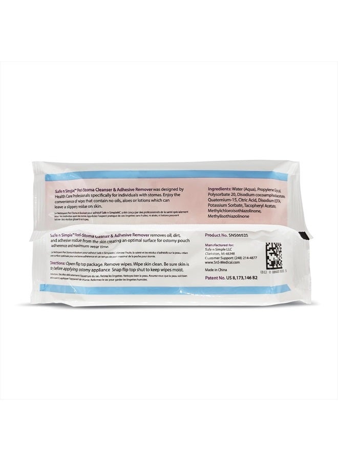 Adhesive Remover Wipes - 50 Large No-Sting Skin Prep Wipes Medical Skin Adhesive Remover - Adhesive Removing Wipes for Skin - Non-Alcohol