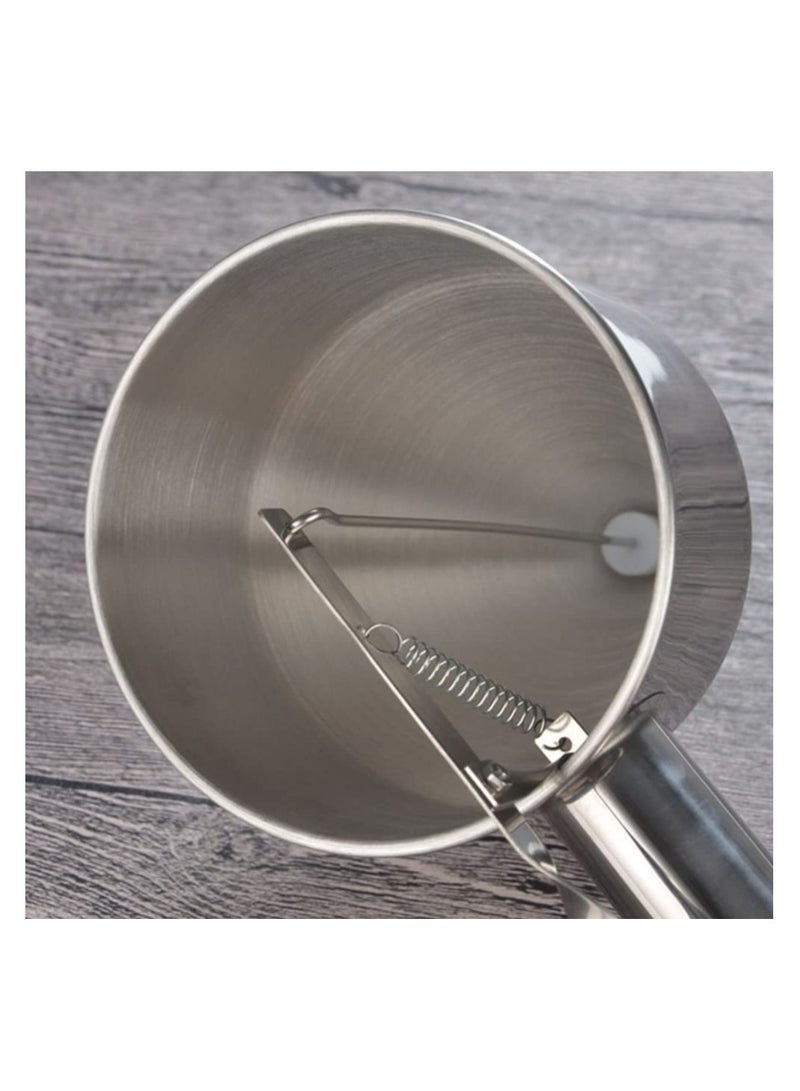 Stainless Steel Pancake Batter Dispenser 1 Set of Funnel Dispenser with Stand Confectionery Funnels Piston Funnel for Takoyaki and Baking