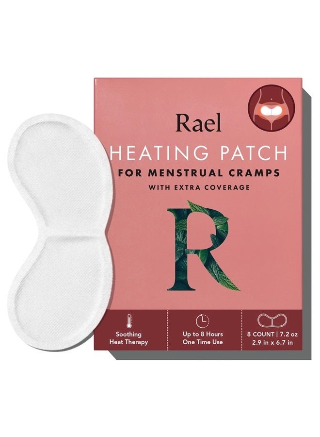 Heating Pad, Herbal Heating Patches - Period Heating Pads for Cramps, Heat Therapy, Large Size for Extra Coverage, All Skin Types (8 Count)