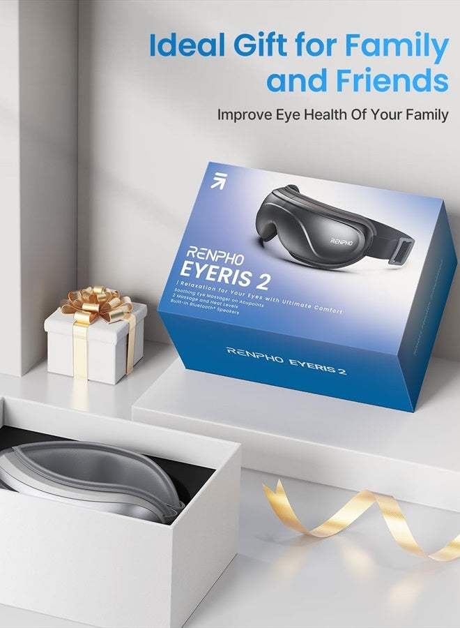 FSA/HSA Eligible Eyeris 2 Eye Massager with Heat, Face Massager, Eye Mask for Migraines Relief, Eye Strain Dry Eye, Father Day Gift for Dad