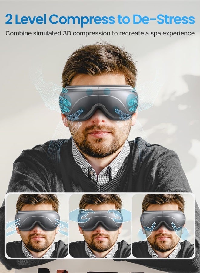 FSA/HSA Eligible Eyeris 2 Eye Massager with Heat, Face Massager, Eye Mask for Migraines Relief, Eye Strain Dry Eye, Father Day Gift for Dad