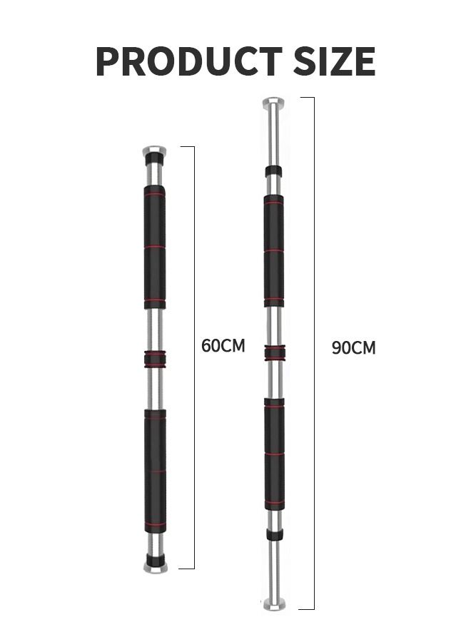 Pull Up Bar Chin Up Bar, Adjustable 60~100 CM Door Horizontal Bars Exercise Home Workout Gym Training Workout Bar, Sport Fitness Equipments Doorway Chin Up Adjustable Length Bar