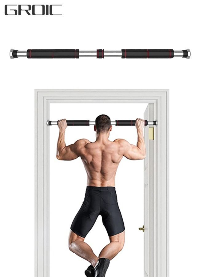 Pull Up Bar Chin Up Bar, Adjustable 60~100 CM Door Horizontal Bars Exercise Home Workout Gym Training Workout Bar, Sport Fitness Equipments Doorway Chin Up Adjustable Length Bar