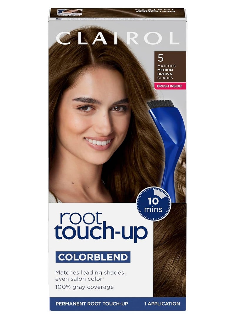 Clairol Root Touch-Up by Nice'n Easy Permanent Hair Dye, 5 Medium Brown Hair Color, (Pack of 1)