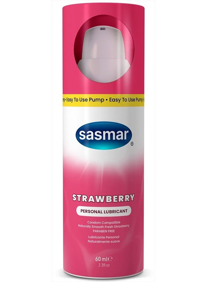 Strawberry Flavored Lubricant - Water Based Personal for Men, Women - 60 ml