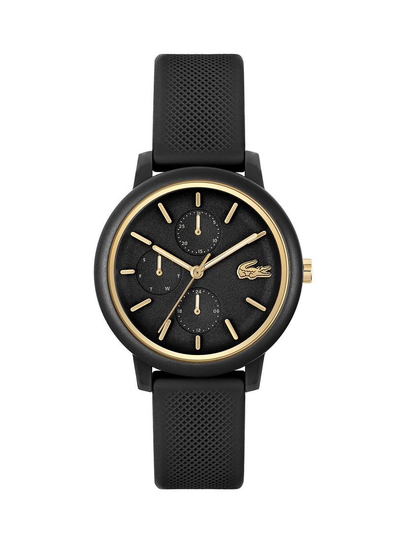 Women's Analog Round Shape Silicone Wrist Watch 2001327 - 38 Mm