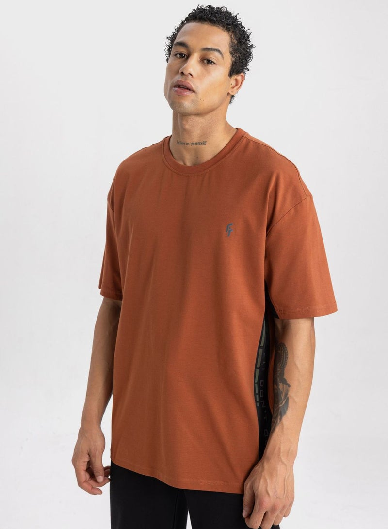 Oversize Fit Crew Neck Printed T-Shirt