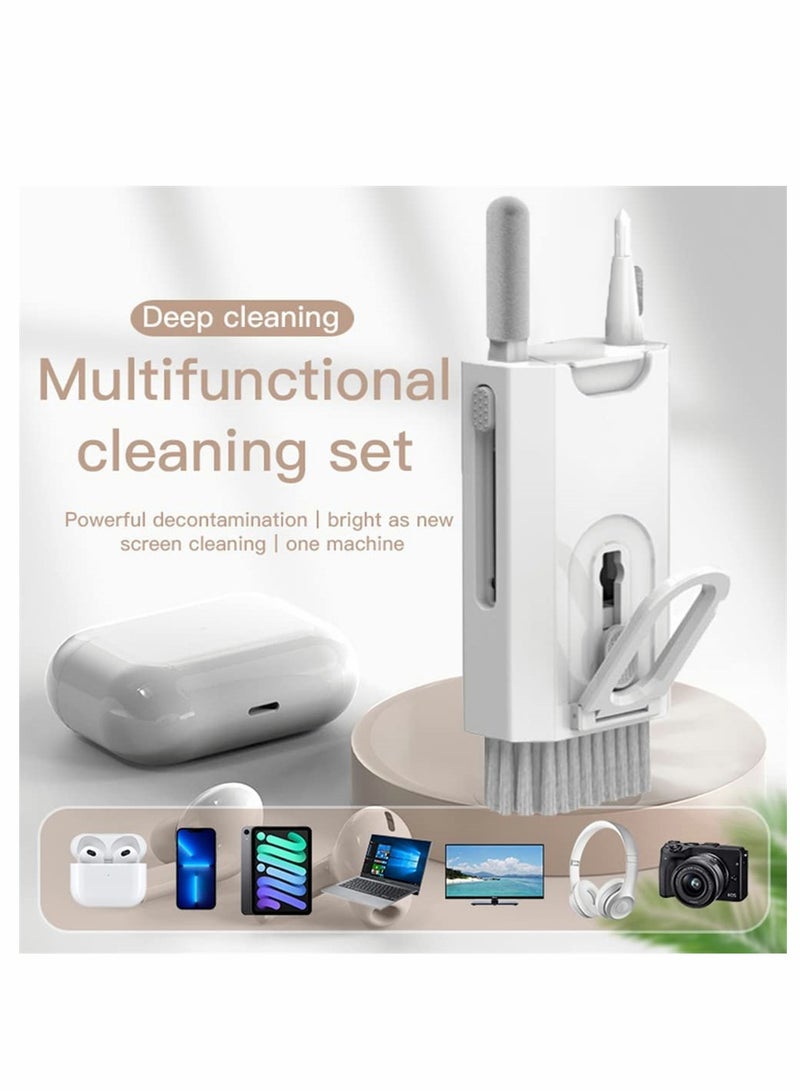 8 in 1 Electronic Cleaner Kit, Keyboard Cleaner Kit with Brush, Multifunctional Cleaning Kit, Electronics Cleaning Tool for Earphone, Keyboard, Laptop, Phone, PC Monitor (White)