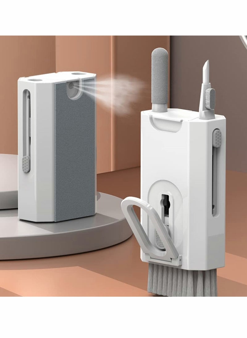 8 in 1 Electronic Cleaner Kit, Keyboard Cleaner Kit with Brush, Multifunctional Cleaning Kit, Electronics Cleaning Tool for Earphone, Keyboard, Laptop, Phone, PC Monitor (White)