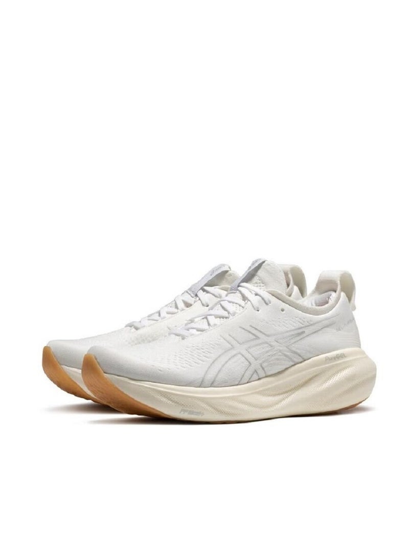 Men Gel-Nimbus 25 Outdoor Running Sneakers Beige/White