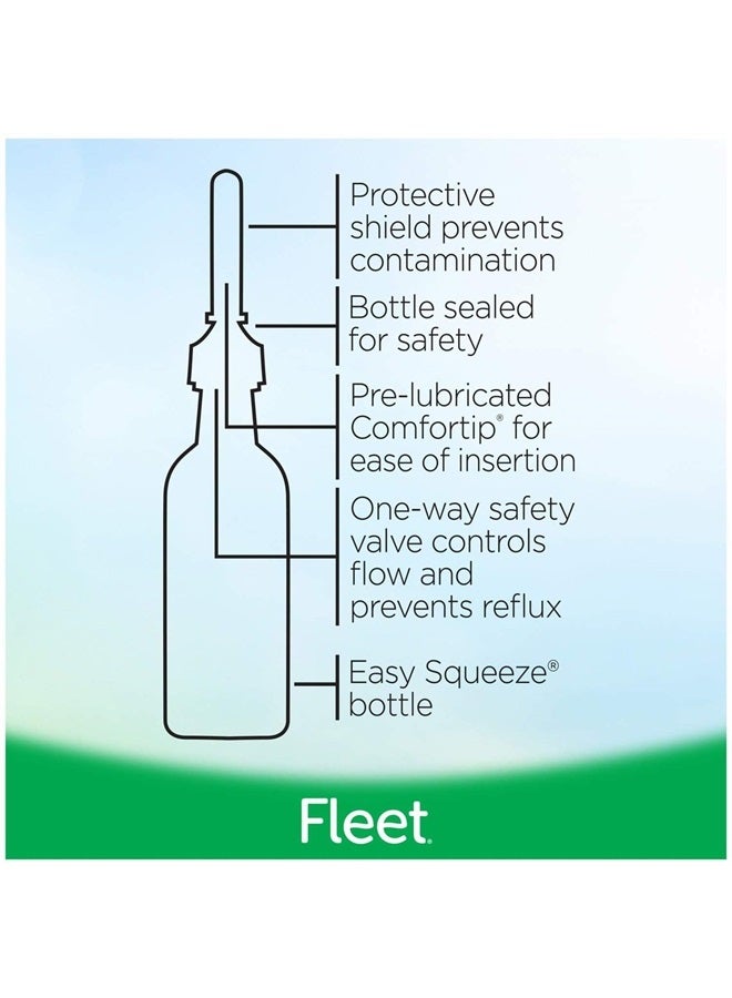 Laxative Saline Enema for Adult Constipation, 4.5 fl oz, 4 Bottles