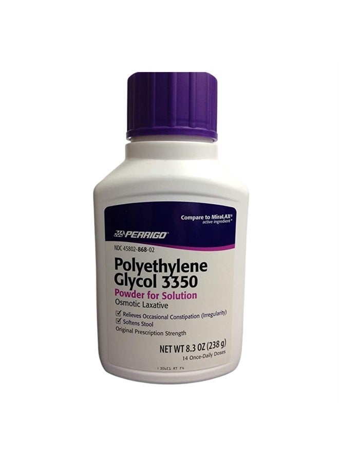 Polyethylene Glycol 3350 8.3 Oz (238gm) Powder (Compare to Miralax)