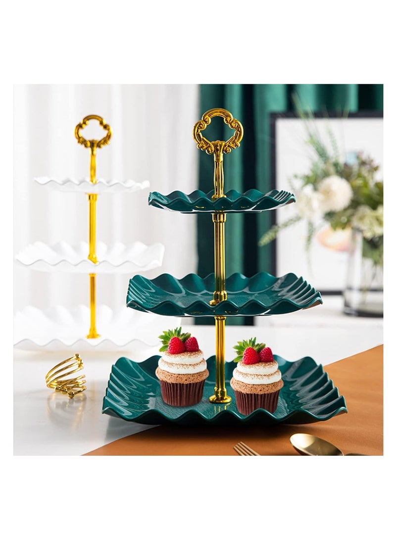 Cupcake Stand, 3 Pcs 3 Tier Cupcake Stand for Cupcakes, Tiered Cupcake Tower, Plastic Dessert Stand, Dessert Stands for Party, Wedding, Birthday, Baby Shower