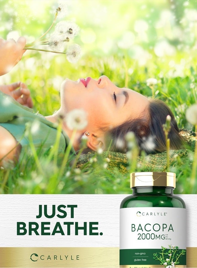 Bacopa Monnieri Capsules | 180 Capsules | Gluten Free Supplement